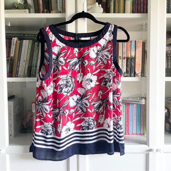 Liz Claiborne Navy Floral Blouse Bundle size L - Picture 8 of 16